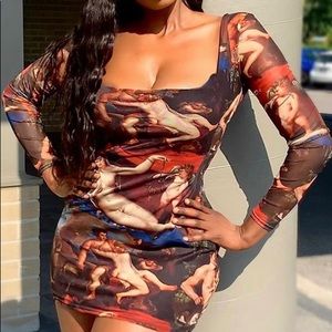 Long Sleeved Mesh Renaissance Dress